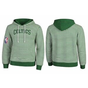 Mens Boston Celtics  Striped Pullover Hoodie M Nike 75th Anniversary Courtside